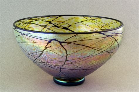 Lindsay Art Glass Gold Luster Medium Bowl By The Bay Gallery