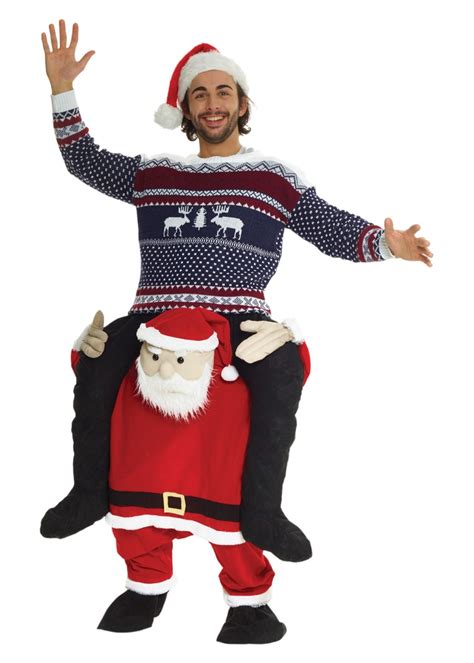 Santa Piggyback Mens Costume Funny Costumes