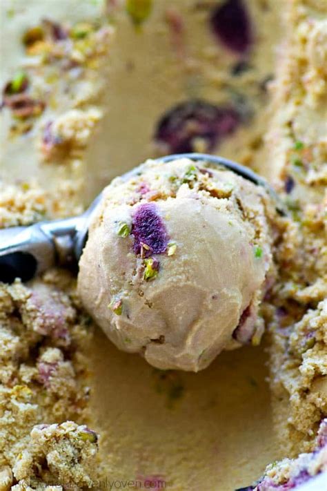 Roasted Cherry Pistachio Ice Cream Whole And Heavenly Oven