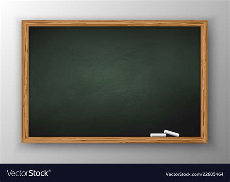 Blackboard With Wooden Frame Royalty Free Vector Image