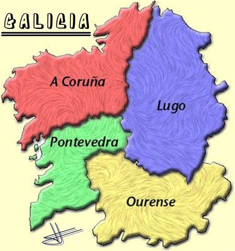 Galicia Mapa De Galicia Bretagne Viajar Por España