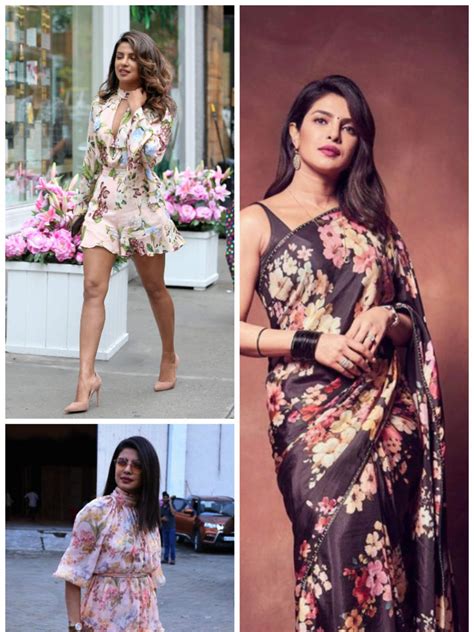 Priyanka Chopras Alluring Floral Wardrobe Times Of India