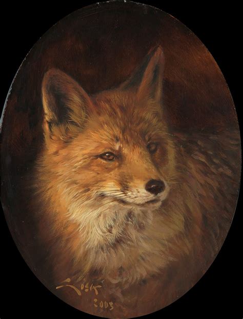 Fox Paintings Fox Oil Portrait M Sosa Art