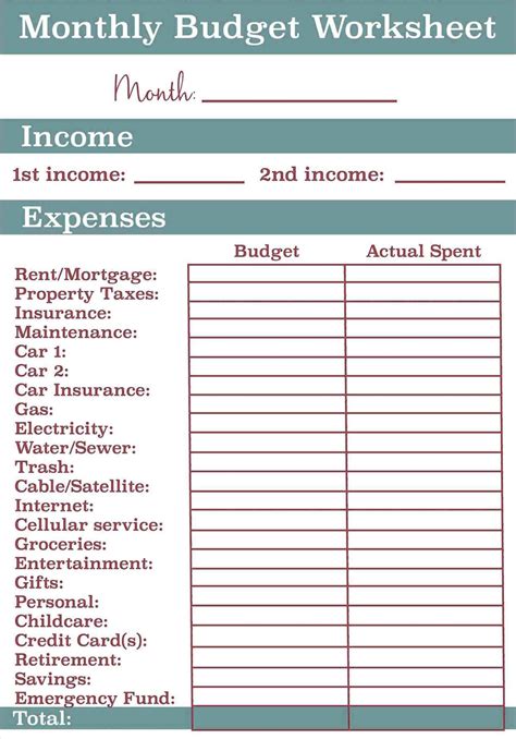 Calculate Monthly Expenses Menuvirt