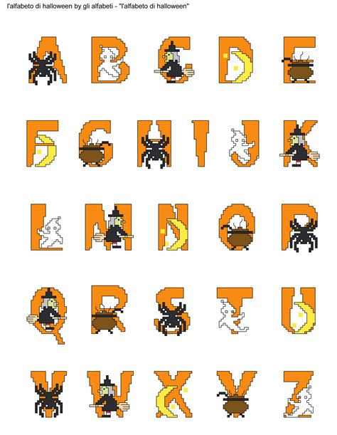 Alfabeto Di Halloween Halloween Cross Stitch Patterns Cross Stitch