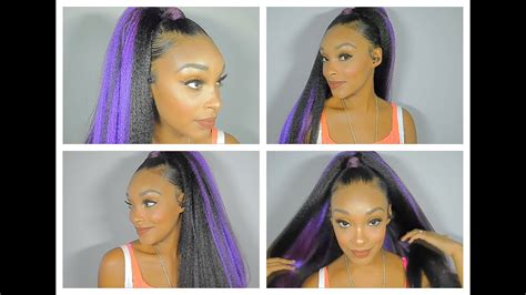 This video shows you 12+ ways to style your hair using braiding hair. Faux Nicki Minaj Inspired High Ponytail Tutorial Using 100 ...
