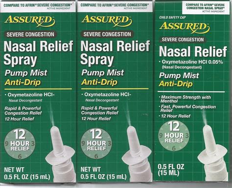 Boxes Assured Severe Congestion Nasal Relief Spray