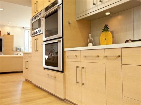 Modern Oak Kitchen Cabinets With Integrated Appliances Hgtv