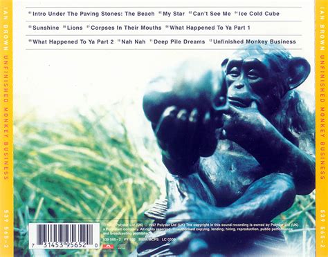 Carátula Trasera De Ian Brown Unfinished Monkey Business Portada
