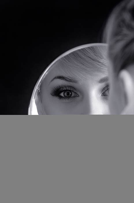 Beautiful Woman In Bridal Veil Looking At A Mirror By Oleksiy Maksymenko