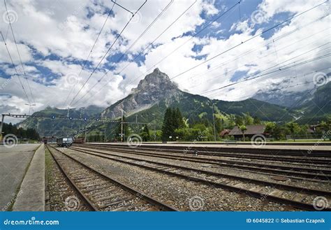 Swiss Train Station Stock Photo Image Of Transportation 6045822
