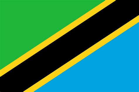 Tanzania Flag Colouring Page Flags Web Motherhood