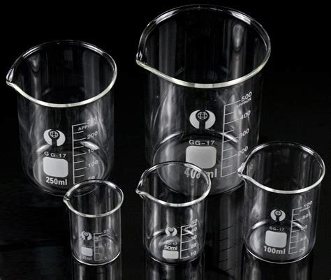 Buy Samengtr Glass Beaker Set Graduated Measuring Glass Beaker 5 Sizes 25ml 50ml 100ml 250ml