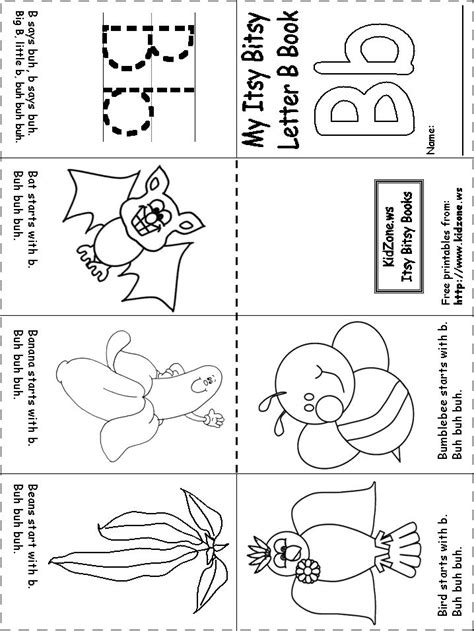 Itsy Bitsy Book Preschool Letters Alphabet Preschool Preschool Letter B