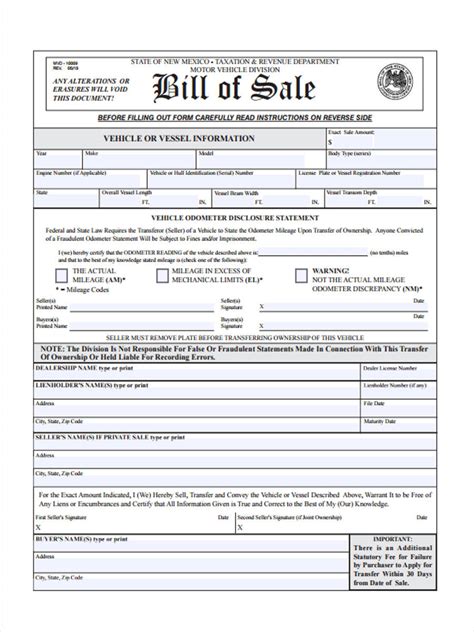 Free 7 Sample Business Bill Of Sale Forms In Pdf