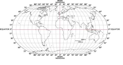 World Map With The Equator And Meridian World Map With Countries