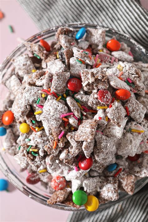 How To Make Festive Chex Mix Puppy Chow Easy Snack Mix Recipe