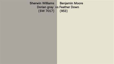 Sherwin Williams Dorian Gray Sw Vs Benjamin Moore Feather Down