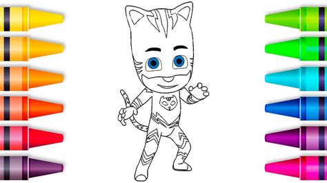 How To Draw Pj Masks Catboy Coloring Book And Fun Coloring Pages For
