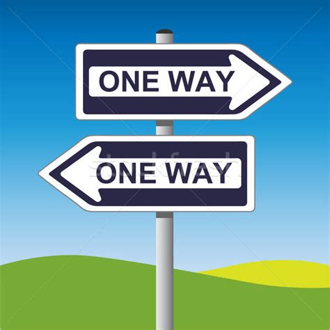 One Way Sign Vector At Collection Of One Way Sign