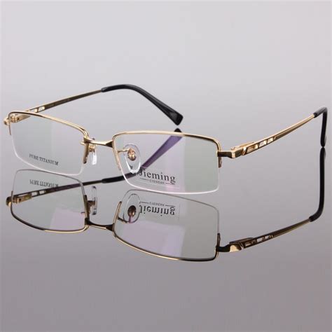 Men S Fashion Eyeglass Gold Frame Ultralight Titanium Frames Eye Glasses Frames For Men Optical