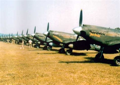 Photo P 51a Mustang Fighters Of The Us 1st Air Commando Group At Rest