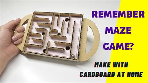 How To Make Maze Game With Cardboard Diy Youtube