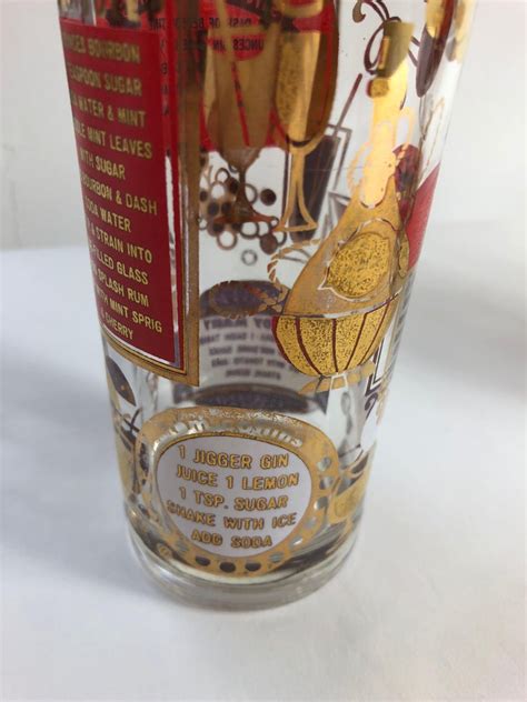 Mid century modern cocktail glasses. Set of 4 Mid-Century Modern with Drinks Recipes Motif ...