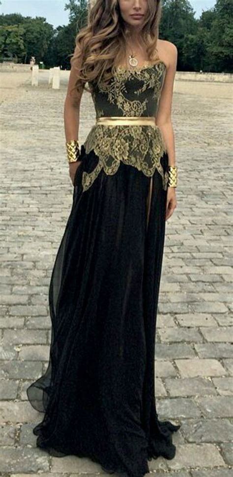 Ph15601 Black And Gold Gown Gatsby Inspired Party Gown Prom Dresses