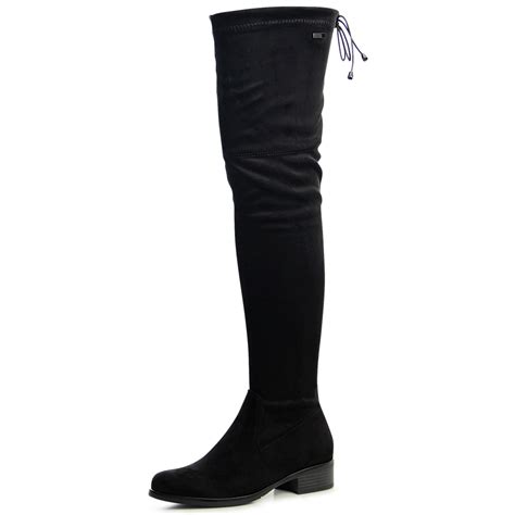 Damen Velours Overknees Stiefel Overknee Plateau Boots Blockabsatz Ebay