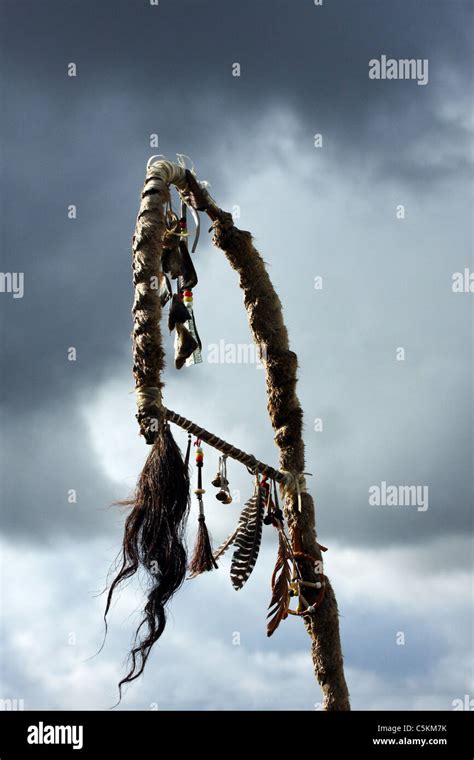 A Native American Indian Staff Stock Photo Alamy