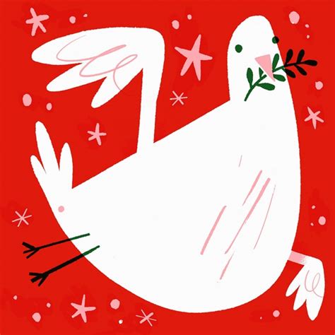 Christmas Peace Dove Stock Images