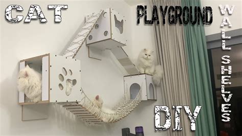 How To Build Cat Playgound Diy Cat Wall Bridge Youtube