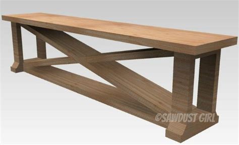 We covered the plans to build the table here and now the benches! Dining Room Bench - free plans - Sawdust Girl®