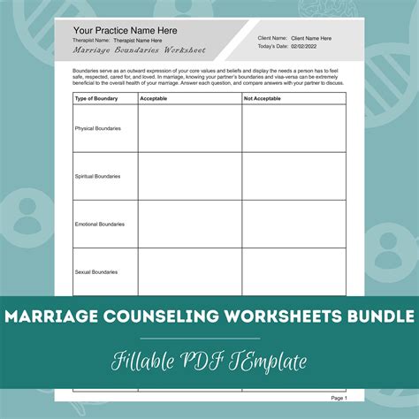 Marriage Counseling Worksheets Bundle Pdf Templates Therapybypro