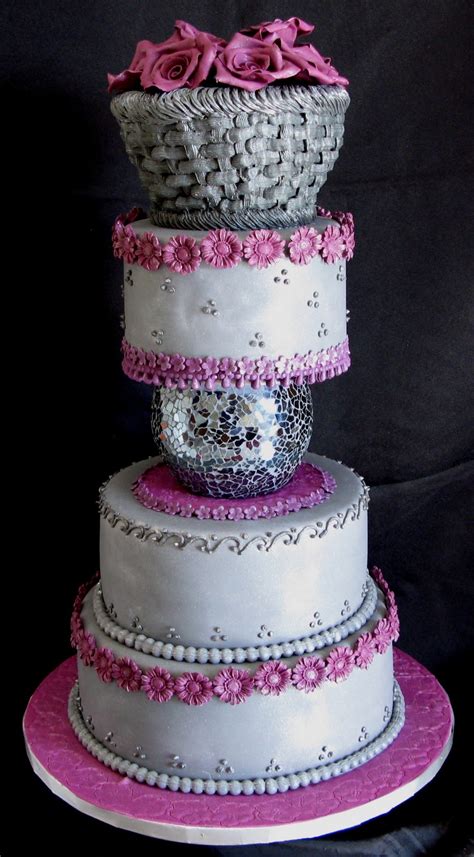 Sugarcraft By Soni Four Layer Wedding Cake Basket Of Roses