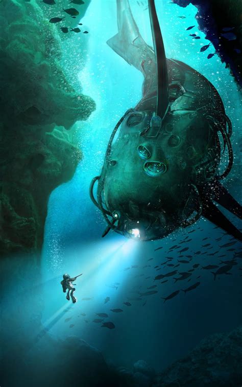 Undersea Steampunk Art Science Fiction Art Sea Monsters