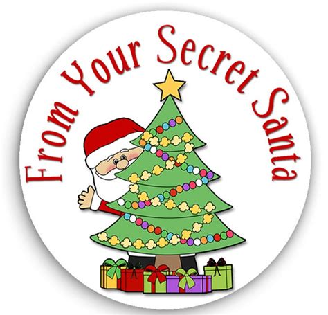 Secret Santa Stickers Christmas T Tags Christmas Etsy