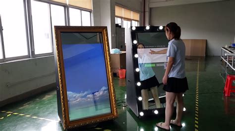 The magic is created by placing a transparent mirror over a screen such as a tablet, monitor, or tv. 60inch mirror+55inch LCD screen selfie mirror photobooth ...