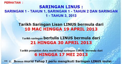 19.09.2017آ taklimat saringan 2 tahun 2017 linus2.o (menulis/bertulis) lbm ,lbi dan numerasi serta. LINUS PPD RANAU: MAKLUMAN DARI PORTAL NKRA : PELAKSANAAN ...