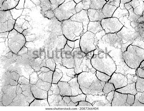 Texture Dry Cracked Earth Black White Stock Vector Royalty Free