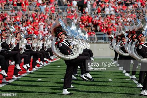 The Ohio State Marching Band Performs Before The Start Of The Game