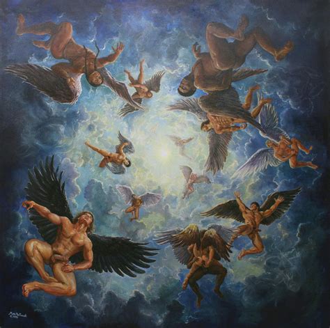 Angels In Heaven Painting By Marc Debauch