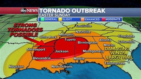 Major Severe Weather Expected Easter Weekend Possible Tornado Outbreak