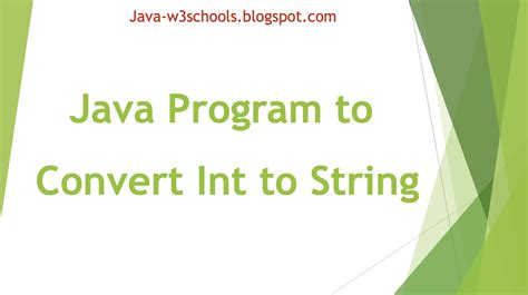 Java Program To Convert Int To String Best Way JavaProgramTo Com