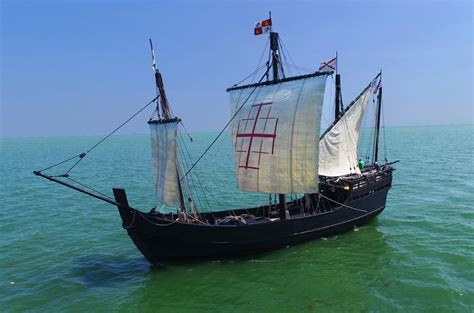 Historic Replicas Of Columbus Sailing Ships Headed Into South Haven
