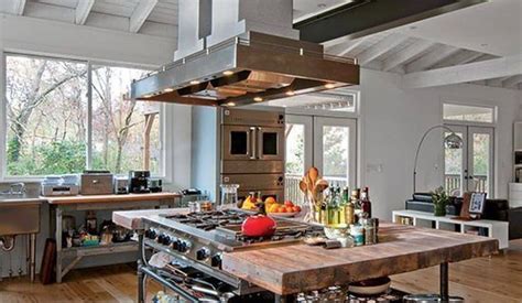 barndo kitchen Barndominium kitchen barn ceiling beautiful living house interior side homes interiors built beams wooden space rustic building metal mountainliving pond