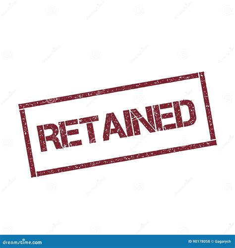 Retained Rectangular Stamp Stock Vector Illustration Of Preserve