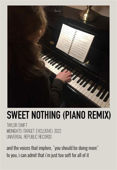 Sweet Nothing Piano Remix Polaroid Poster Taylor Swift In 2022