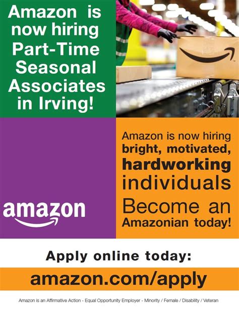 Amazon Is Hiring Pt Seasonal Help In Irving Tx Check It Out